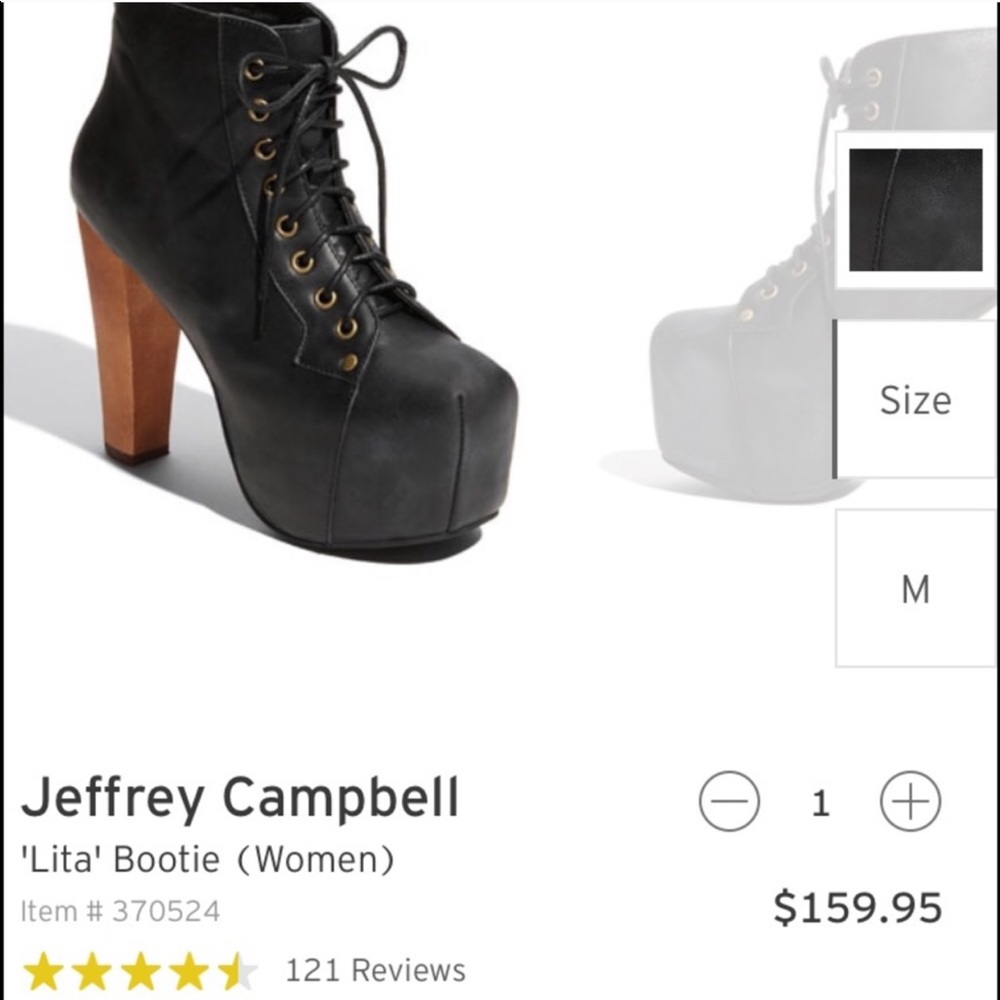 JEFFREY CAMPBELL LITA Black Platform Boots - Picture 9 of 9